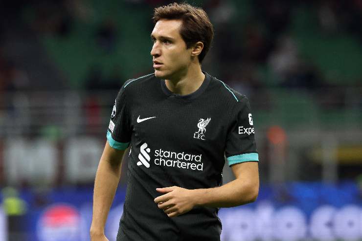 Federico Chiesa con la maglia del Liverpool