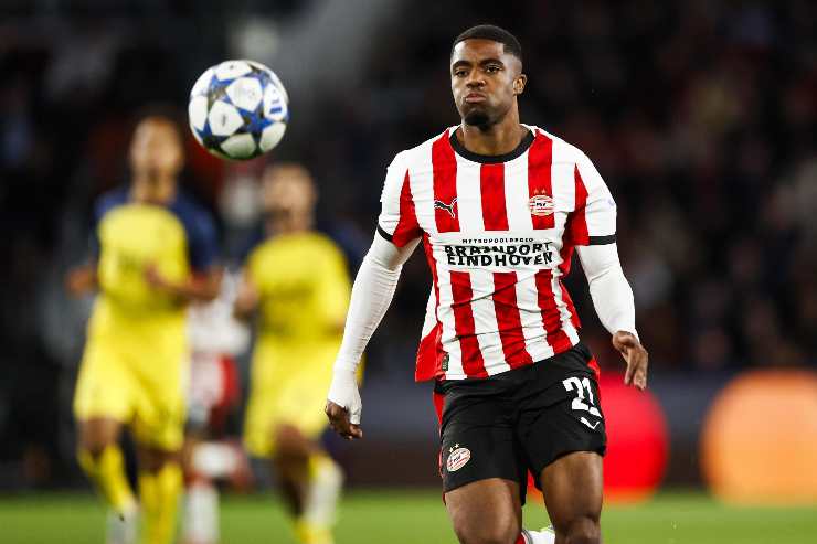 Myron Boadu del PSV Eindhoven in azione