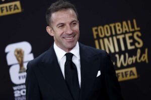 Alex Del Piero al sorteggio dei Mondiali 2026