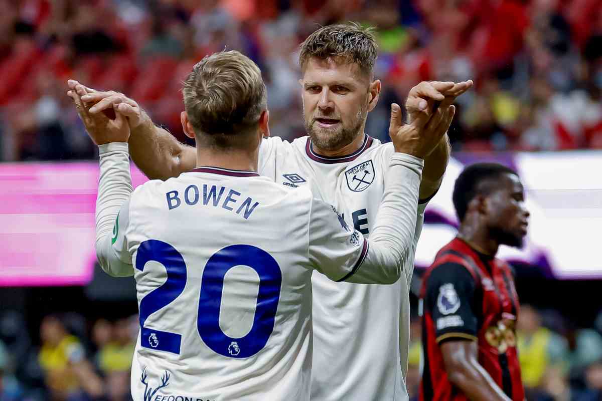 Niklas Fullkrug esulta dopo un gol al West Ham